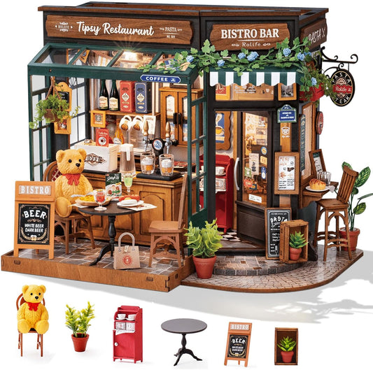Rolife Tipsy Restaurant DIY Miniature House Kit