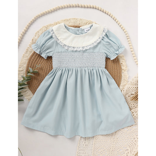 Little Princess Toddler Dress — Smocked Bodice & Puff Sleeves